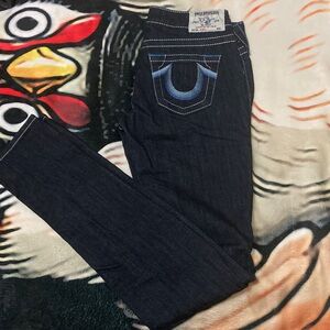 True Religion Women's Deep Indigo Skinny Jeans